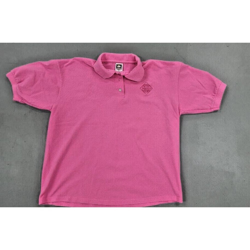 Womens Polo Shirt XL Pink with Emroidered Tabasco Logo